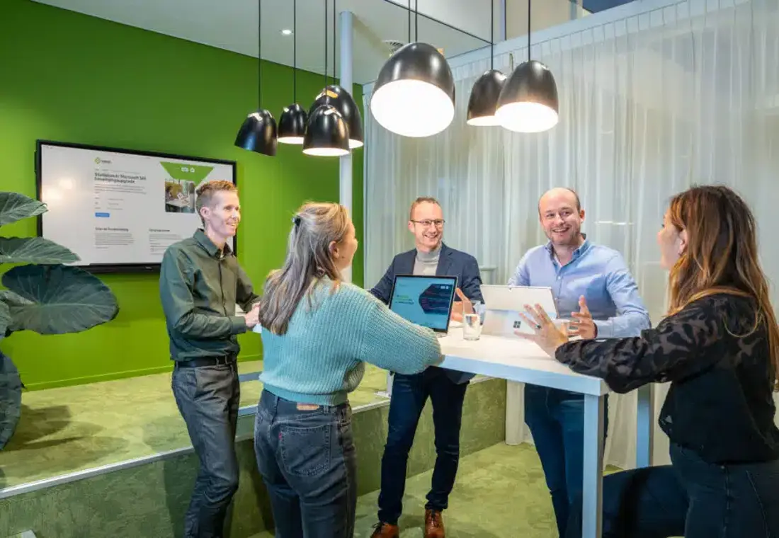 Collega's CarelJan, Renee, Barry, Lex en Sharon