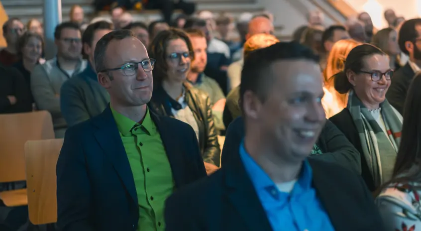 Barry en Martijn in het publiek