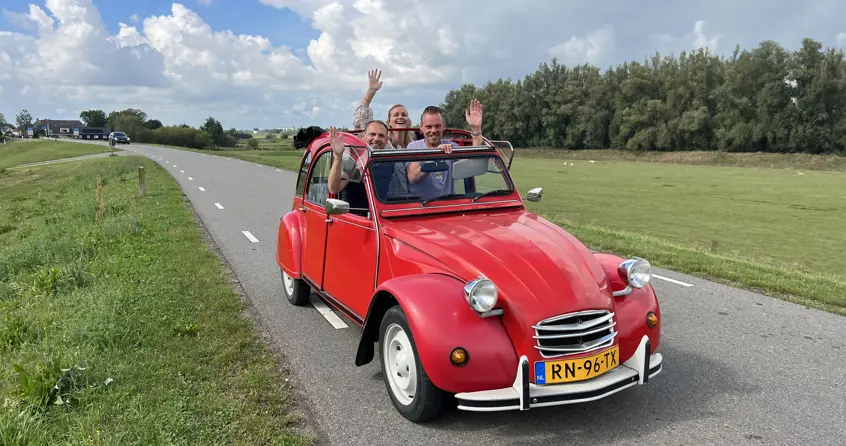 Collega's in de auto