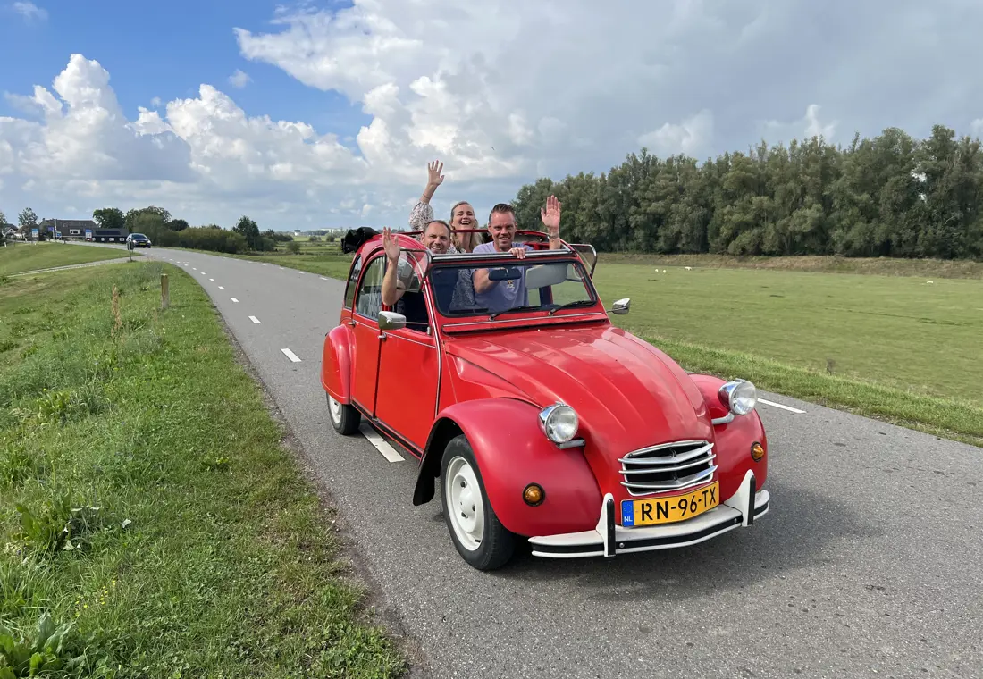 Collega's in de auto